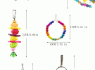 15pcs Parrot Bird Toys Accessories Articles Parrot Bite Pet Bird Toy For Parrot Training Bird Toy Swing Ball Bell Standing