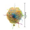 2 PCS Parrot Bite Toys Climbing Foraging Bird Chew Toy Colored Paper Shredder Bamboo Woven For Lovebirds; Cockatiels; Budgies