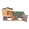 61" Wooden Chicken Coop Hen House Rabbit Wood Hutch Poultry Cage Habitat