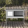 36" Single Deck Waterproof Wooden Chicken Coop Hen House Pet Animal Poultry Cage Rabbit Hutch Gray