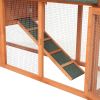 61" Wooden Chicken Coop Hen House Rabbit Wood Hutch Poultry Cage Habitat