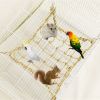 40*40cm Parrot Climbing Net Bird Toy Swing Rope Net Bird Stand Net Hammock With Hook Bird Hanging Climbing Chewing Biting Toys