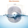 6Pack Pet Water Fountain Replacement Filter Activated Carbon Ion Resin Filter Cotton Filtration System For 2.5L Automatic Water Fountain
