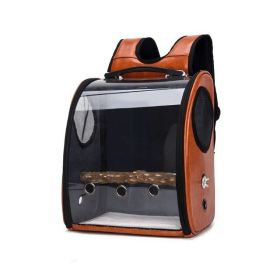 Foldable porous and breathable pet bag (Color: brown)