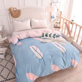 Cotton bed quilt cover (Option: Feather-200x230cm)