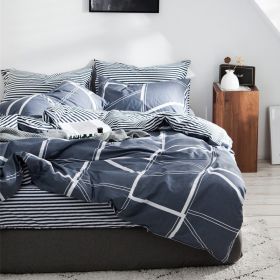 Cotton four-piece bed-lily print fashion simple cotton (Option: B-Quilt200x230cm)