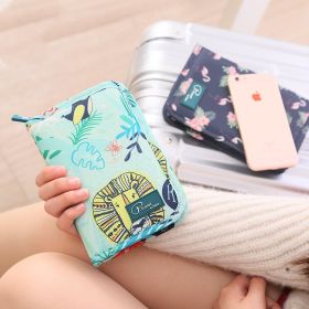Printed short certificate card bag (Color: Green)