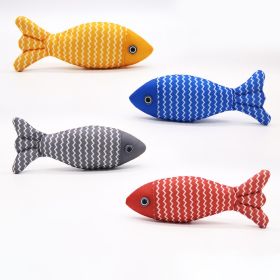 Burlap Fish Catnip Cat Toy, Throw Pillow, Teething Cat Toy, Fancy Cat Toy, Tough Bite, Sturdy Cat Toys Catnip Crinkle Sound Toys Soft And Durable, Int (Option: 4Pcs)