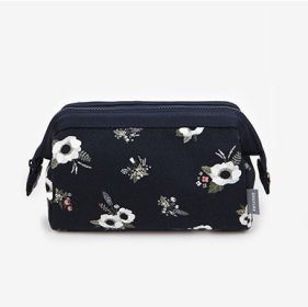 Large capacity storage bag (Option: Black flower)