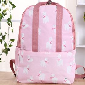 New Korean travel waterproof backpack (Color: Pink)