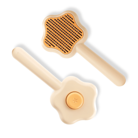 Cartoon Pentagram Shape Cat Combs, Pet Hair Removal Massaging Comb For Removing Matted Fur, Suit For Long And Short Hair Pet Pet Self Cleaning Brush P (Color: Orange)