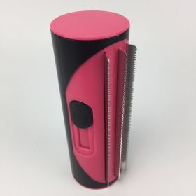 Pet Dog Hair Comb Lint Roller Dog Cat Puppy Cleaning Brush Cats Hair Sofa Carpet Cleaner Brushes Pet Supplies Comb (Option: Opp installation-Pink)