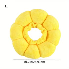 Cat Small Dog Recovery Collar, Cute Sunflower Neck Cone After Surgery, Adjustable Pet E Collar, Wound Healing Protective Cone Surgery Recovery Elizabe (Option: L)