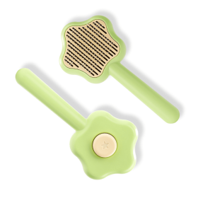 Cartoon Pentagram Shape Cat Combs, Pet Hair Removal Massaging Comb For Removing Matted Fur, Suit For Long And Short Hair Pet Pet Self Cleaning Brush P (Color: Green)