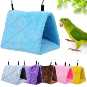 2pcs Pet Bird Parrot Cages Warm Bird Hammock Hanging Tent Bed for Bird Sleeping Bird Cage Decoration Accessories Bird House Bird Nest (Color: Gray, size: S)