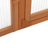 Folding Rabbit Hutch with Roosting Bar;  Wood Collapsible Guinea Chick Run;  Outdoor Bunny Cage;  Portable XH
