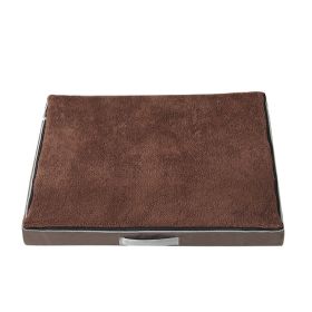 Memory Foam Pet Autumn And Winter Waterproof Gasket (Option: Brown-100X75X10CM)