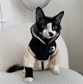 Hairless Cat Clothes Warm Pet Cat Clothes (Option: Beige-L)